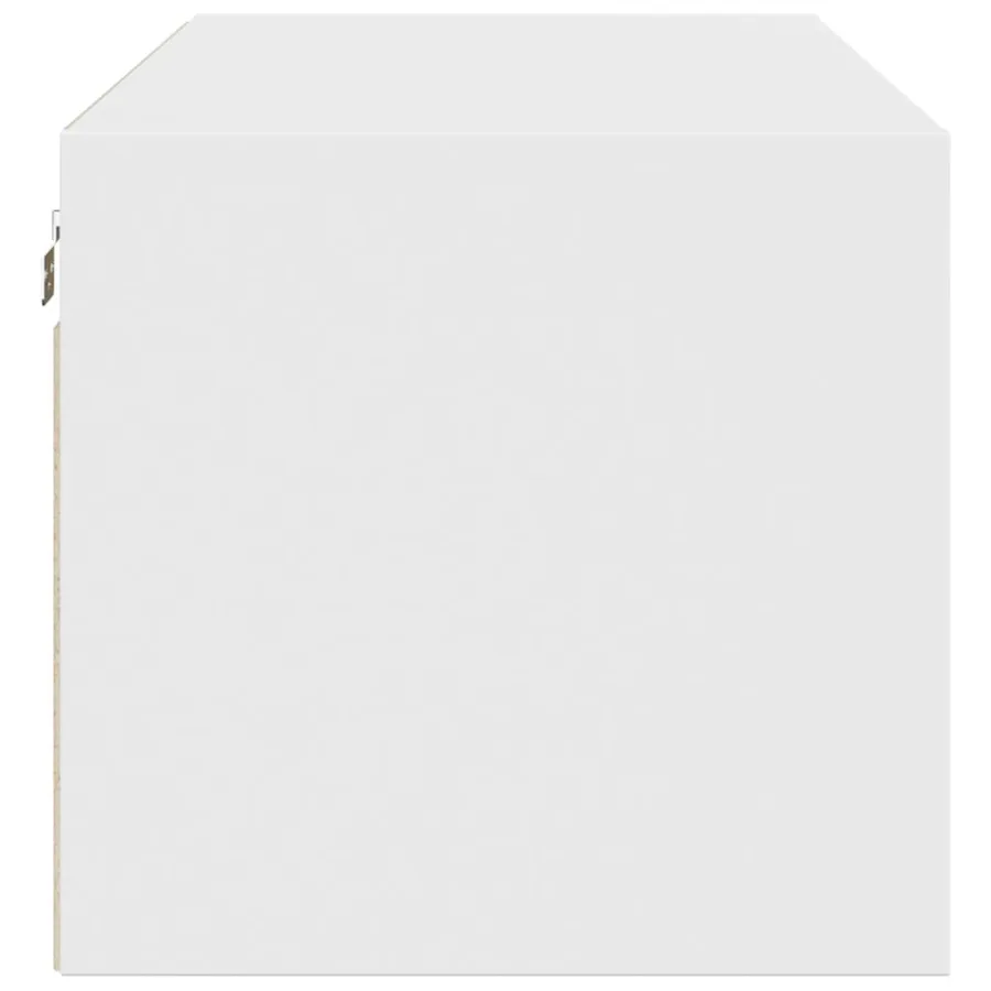 Armoire murale avec portes en verre blanc 102x37x35 cm - 7