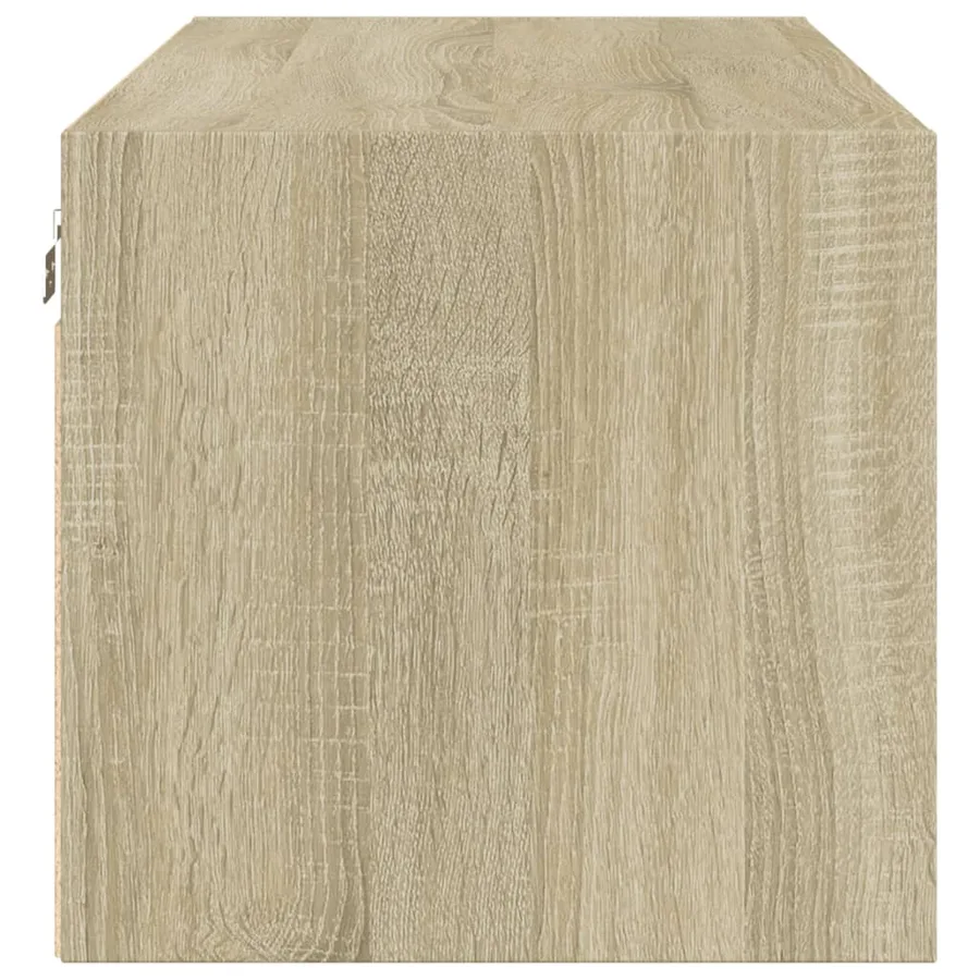 Armoire murale avec portes en verre chêne sonoma 102x37x35 cm - 7