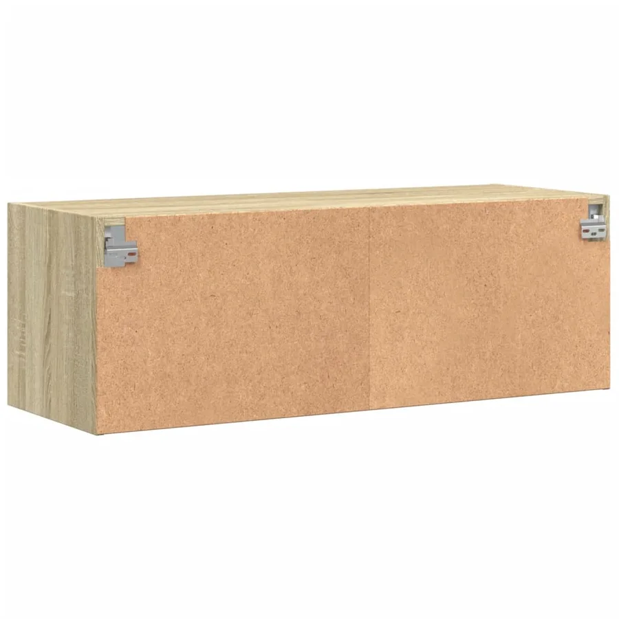 Armoire murale avec portes en verre chêne sonoma 102x37x35 cm - 8