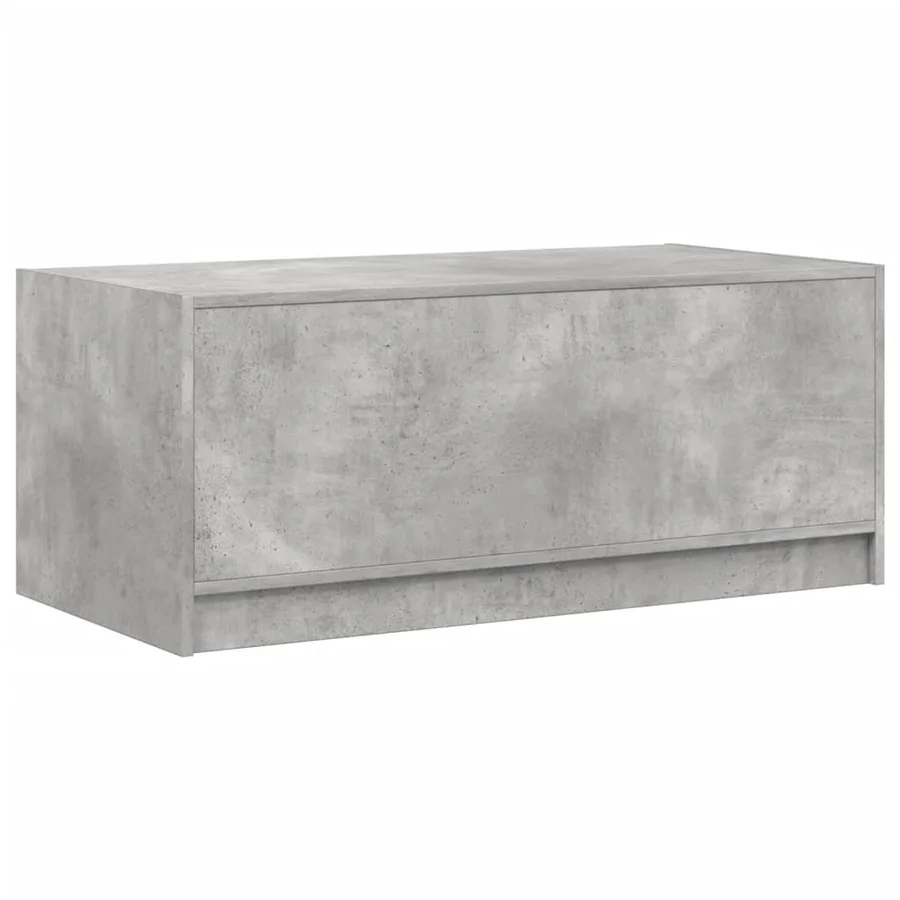 Table basse avec portes en verre gris béton 102x50x42 cm - 8