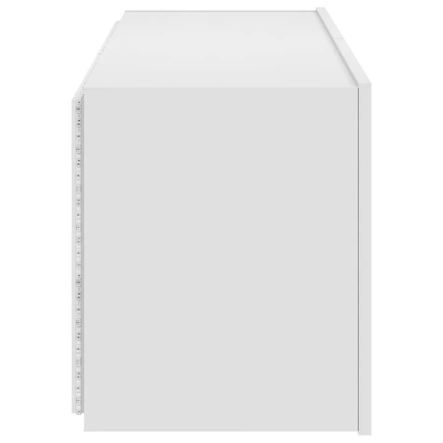 Meuble TV mural avec lumières LED blanc 100x35x41 cm - 10