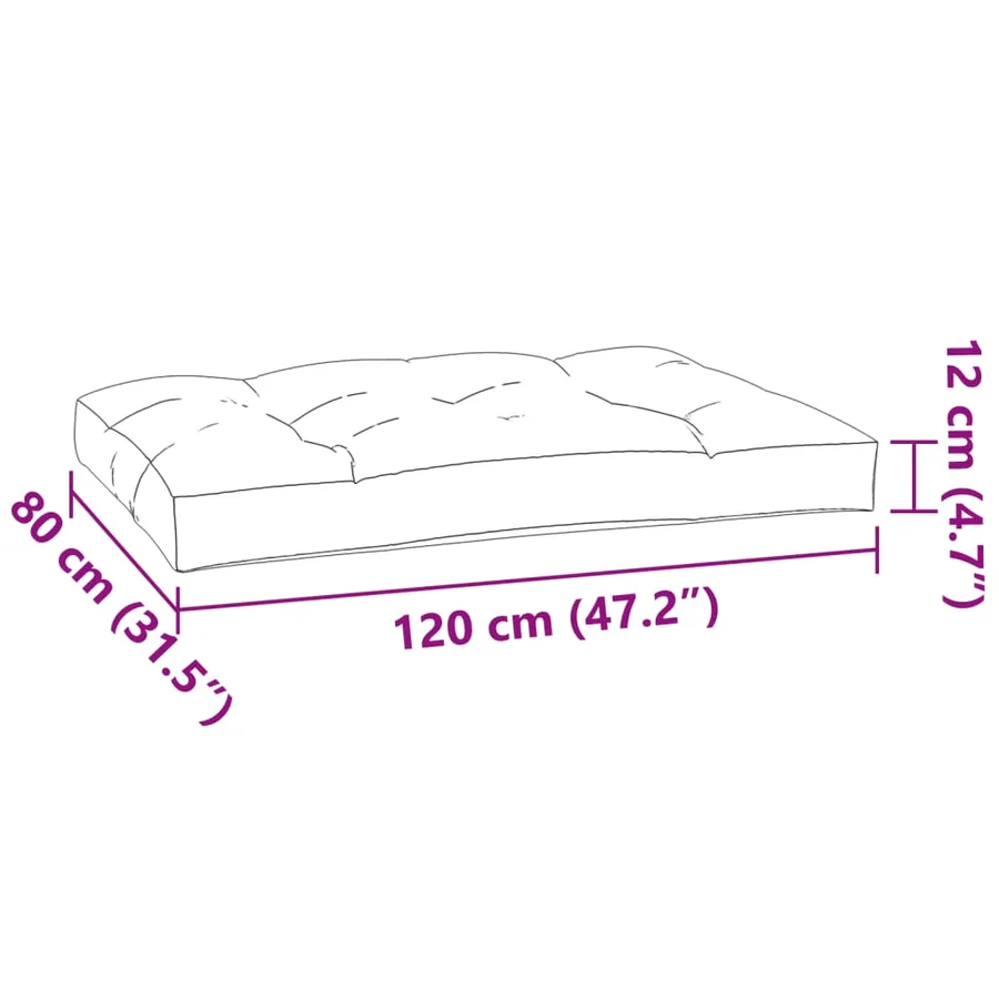 Coussins de palette lot de 7 rouge tissu - 12