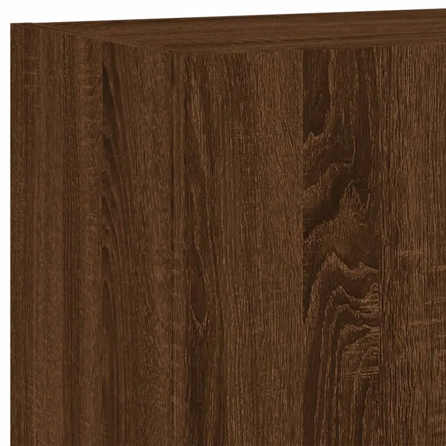 Meuble TV mural chêne marron 40,5x30x90 cm bois d'ingénierie - 11