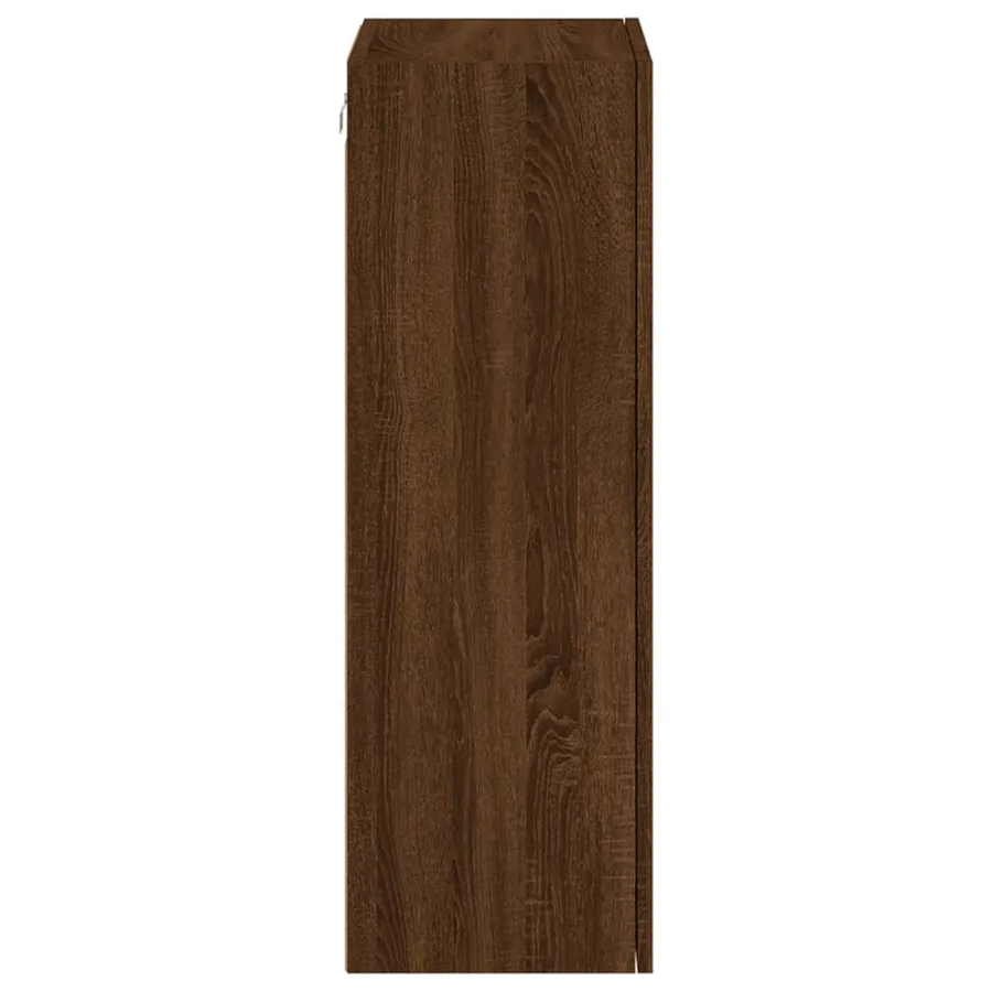 Meuble TV mural chêne marron 40,5x30x90 cm bois d'ingénierie - 8