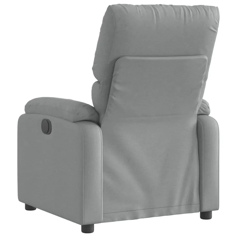 Fauteuil inclinable en tissu gris clair - 3