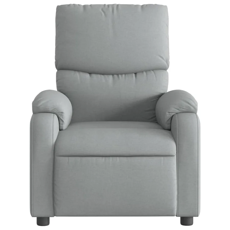 Fauteuil inclinable en tissu gris clair - 6