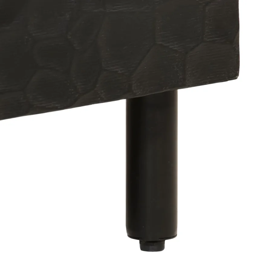 Table basse noir 80x54x40 cm bois massif de manguier - 10