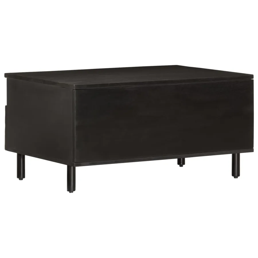 Table basse noir 80x54x40 cm bois massif de manguier - 7