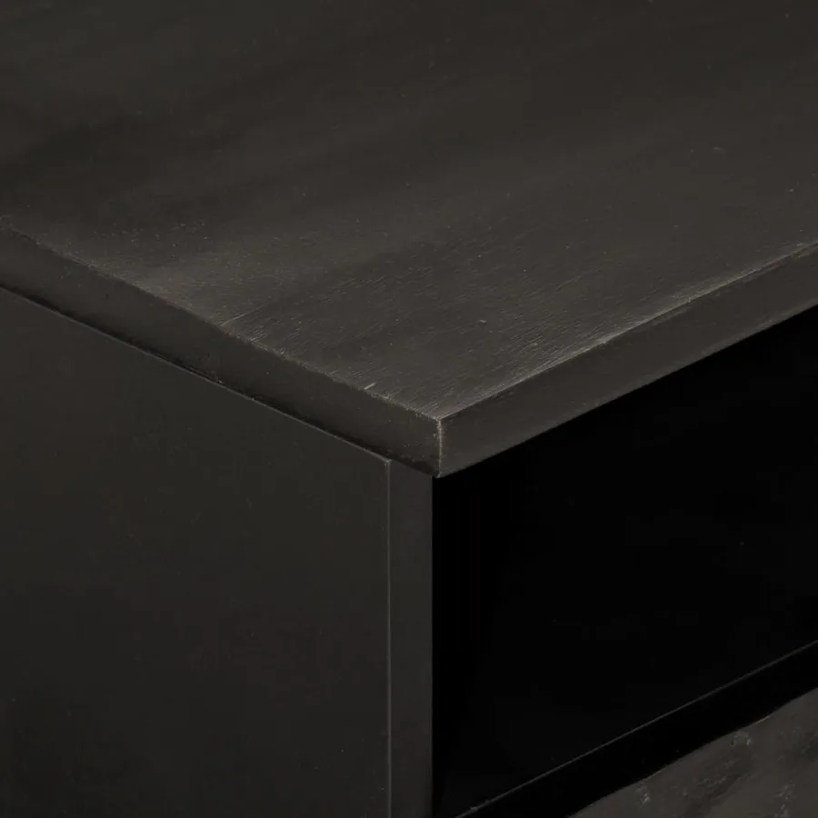 Table basse noir 80x54x40 cm bois massif de manguier - 8