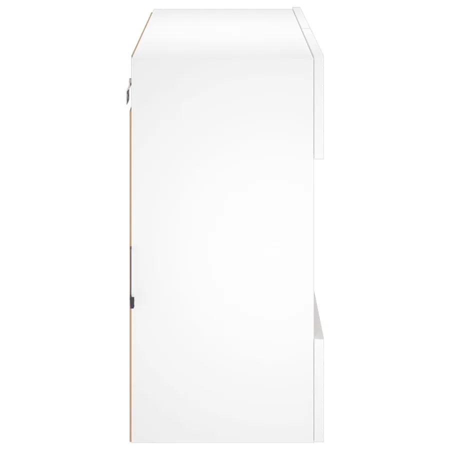 Meuble TV mural avec lumières LED blanc 78,5x30x60,5 cm - 9