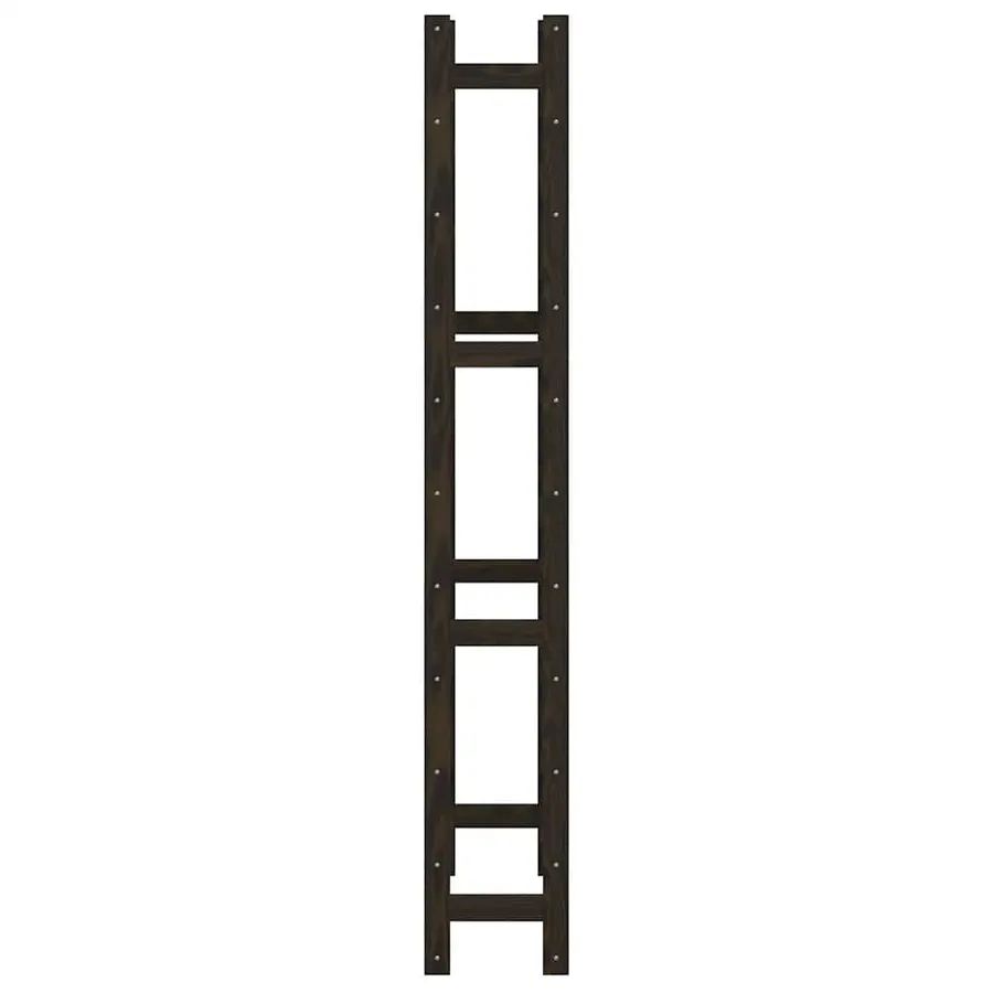 Casier à bouteilles pour 77 bouteilles noir bois pin solide - 4
