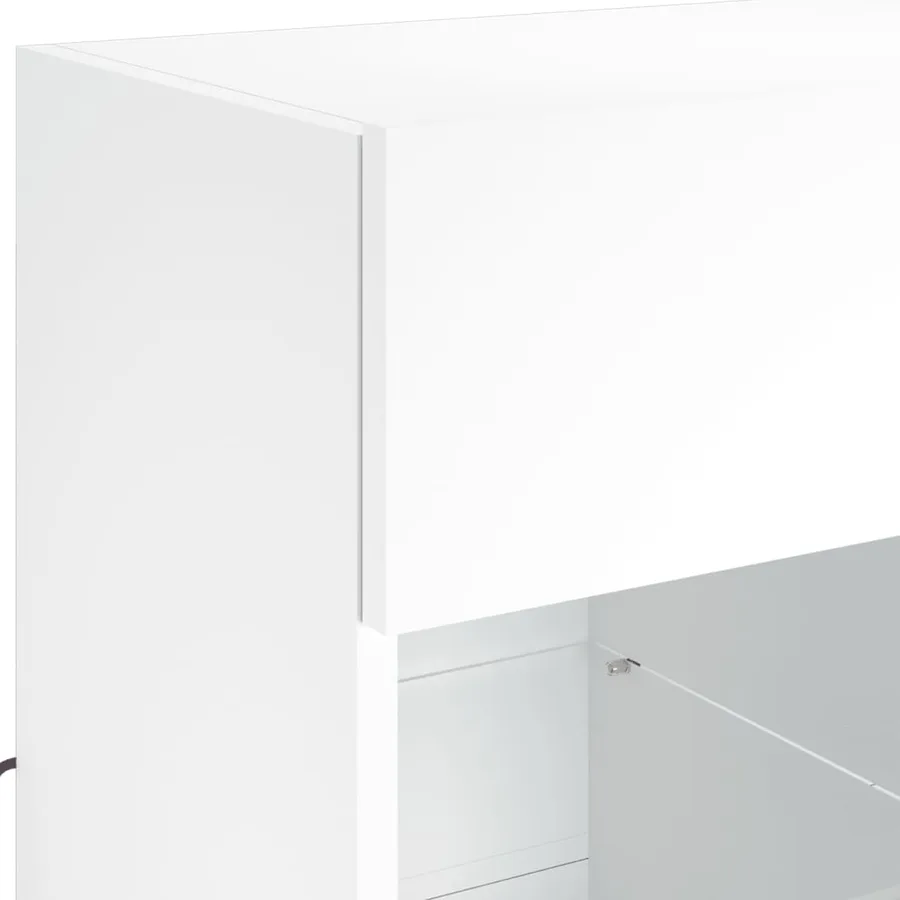 Meuble TV mural avec lumières LED blanc 58,5x30x60,5 cm - 8