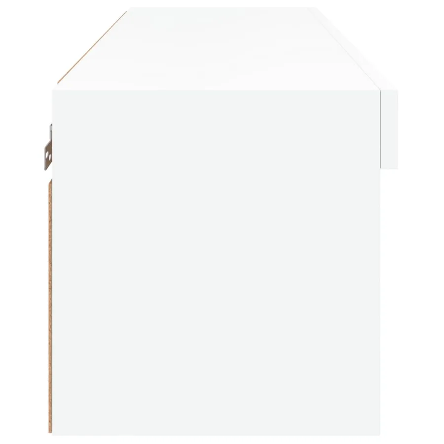 Meuble TV avec lumières LED blanc 80x30x30 cm - 9