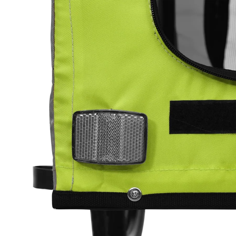 Remorque de vélo pour animaux de compagnie vert et noir - 11
