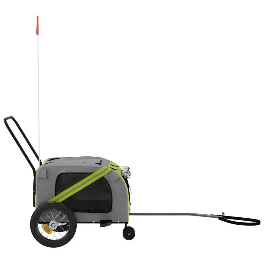 Remorque de vélo pour animaux de compagnie vert et noir - 6