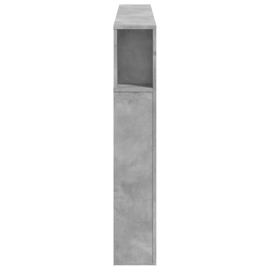 Tête de lit à LED gris béton 160x18,5x103,5cm bois d'ingénierie - 7