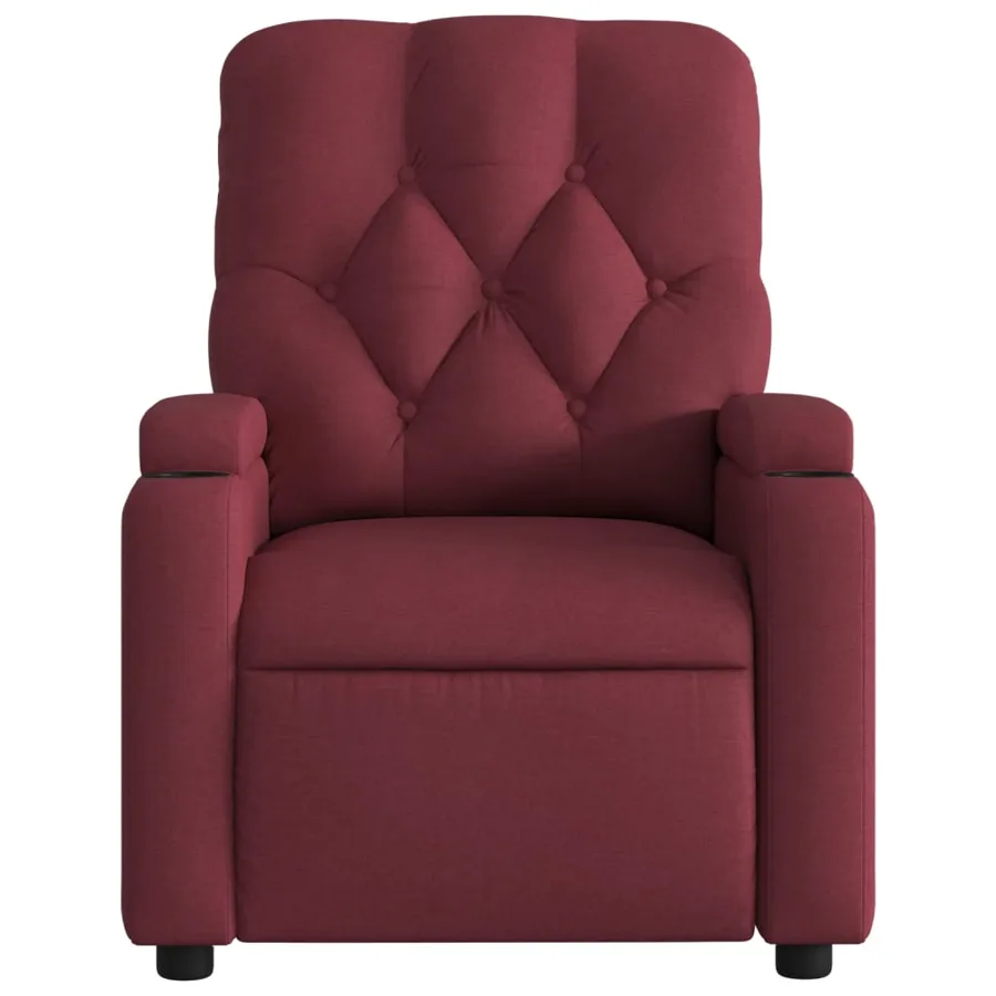 Fauteuil inclinable Rouge bordeaux Tissu - 6