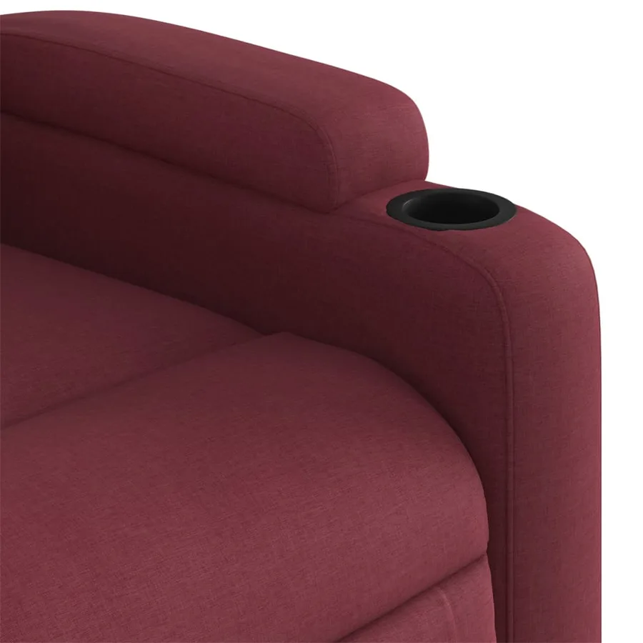Fauteuil inclinable Rouge bordeaux Tissu - 8