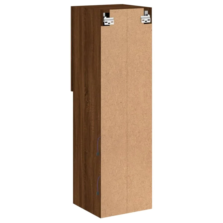 Meuble TV avec lumières LED chêne marron 30,5x30x102 cm - 11
