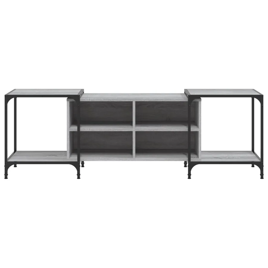Meuble TV sonoma gris 153x37x50 cm bois d'ingénierie - 4
