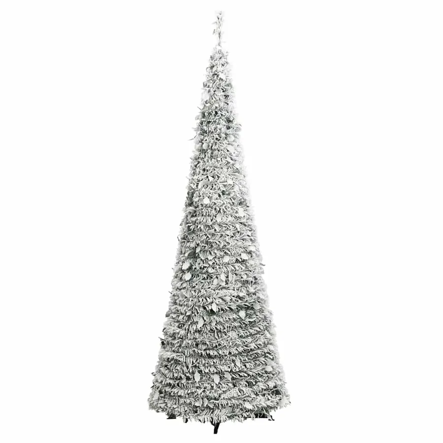 Sapin de Noël artificiel escamotable avec neige floquée 200 LED - 6