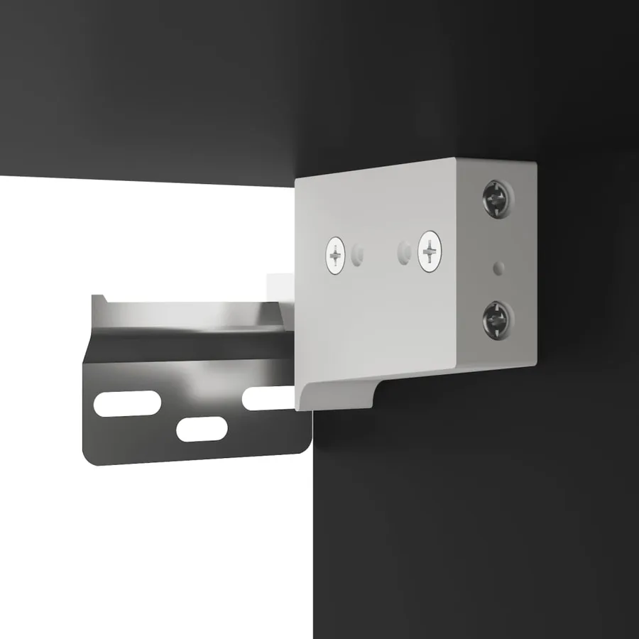 Table de chevet murale avec lumières LED noir - 11
