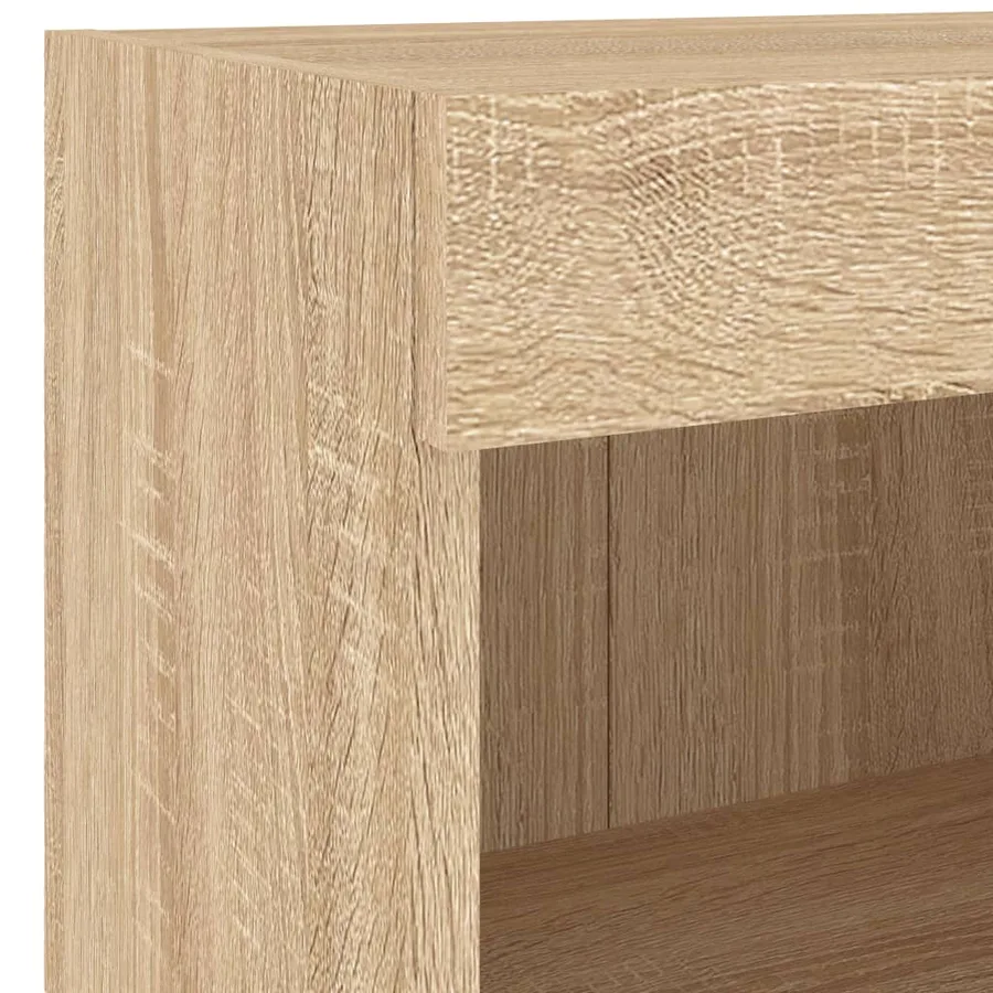 Table de chevet murale avec lumières LED chêne sonoma - 10