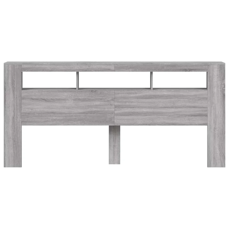 Tête de lit à LED sonoma gris 220x18,5x103,5 cm bois ingénierie - 5