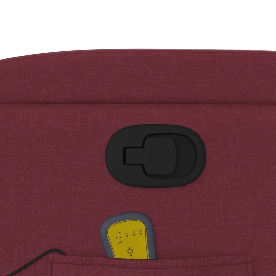 Fauteuil de massage inclinable Rouge bordeaux Tissu - 10