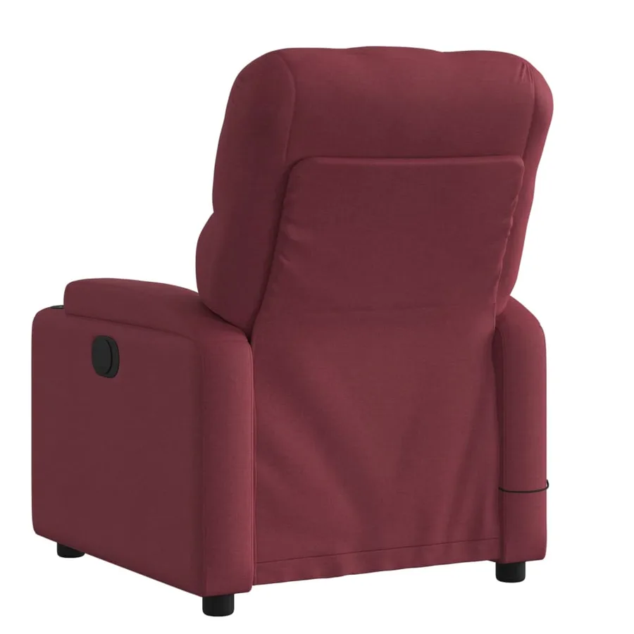 Fauteuil de massage inclinable Rouge bordeaux Tissu - 4