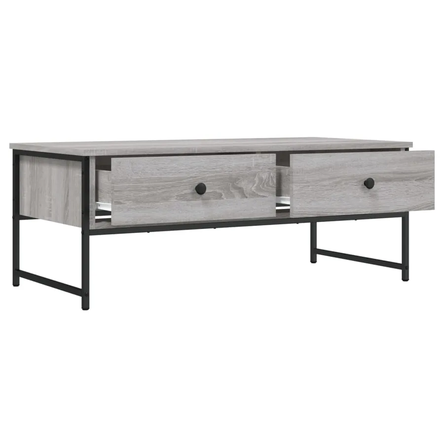 Table basse sonoma gris 101x49x39,5 cm bois d'ingénierie - 5