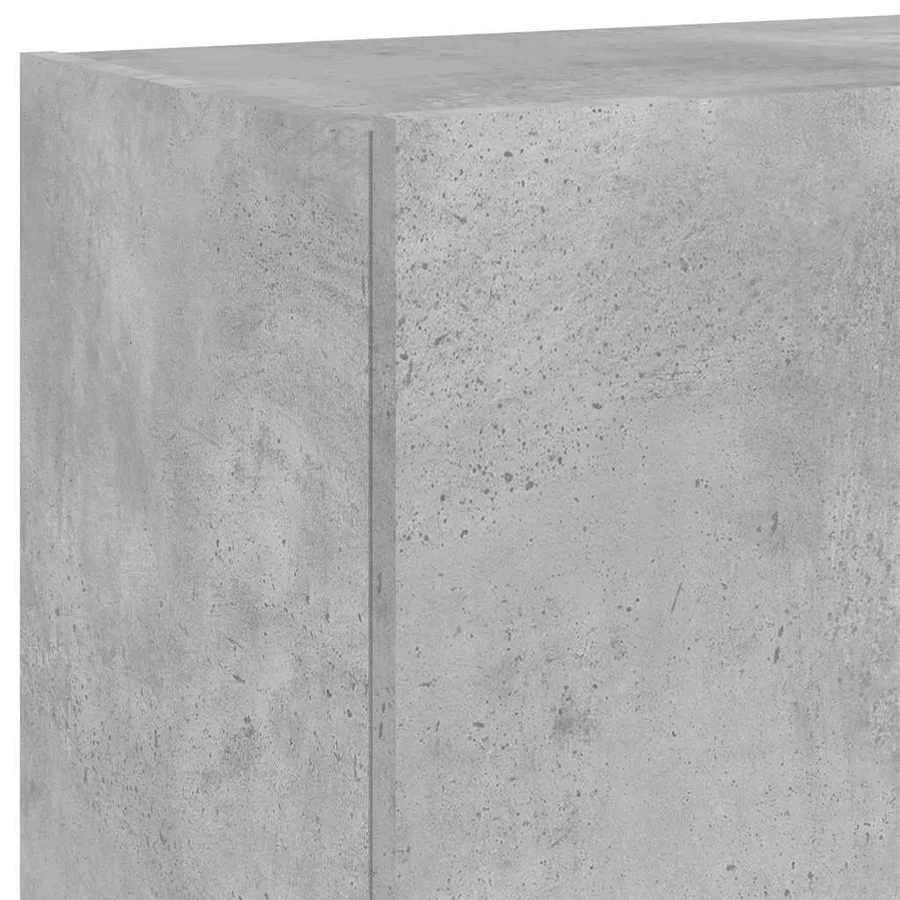 Meubles TV muraux et lumières LED 2pcs gris béton 60x35x41 cm - 11