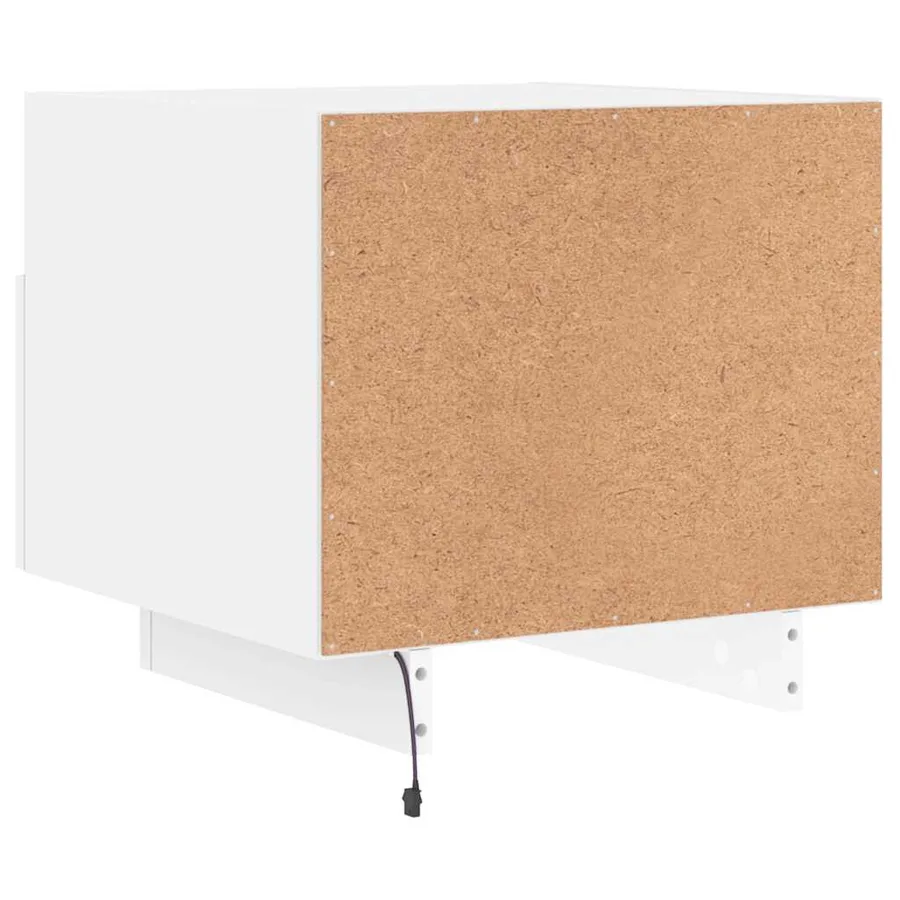 Armoires de chevet avec lumières LED 2 pcs blanc 40x39x37 cm - 10