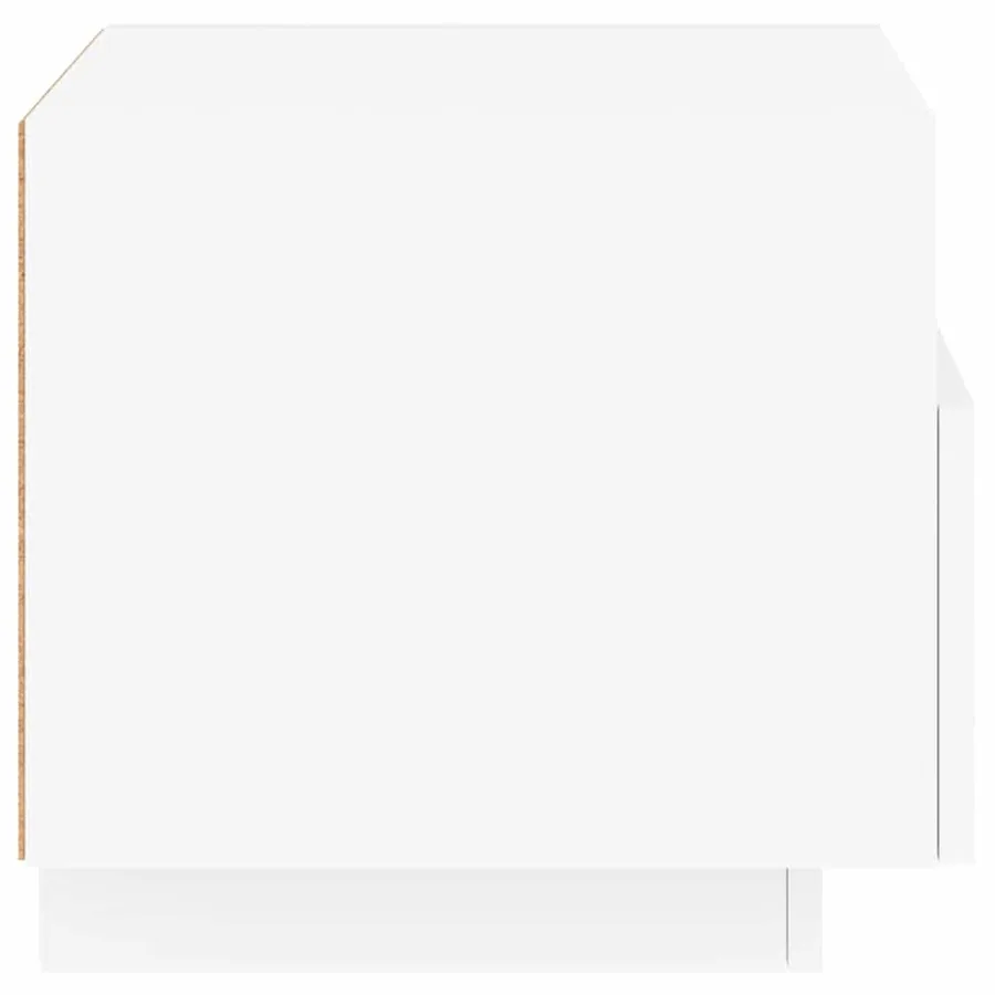 Armoires de chevet avec lumières LED 2 pcs blanc 40x39x37 cm - 9