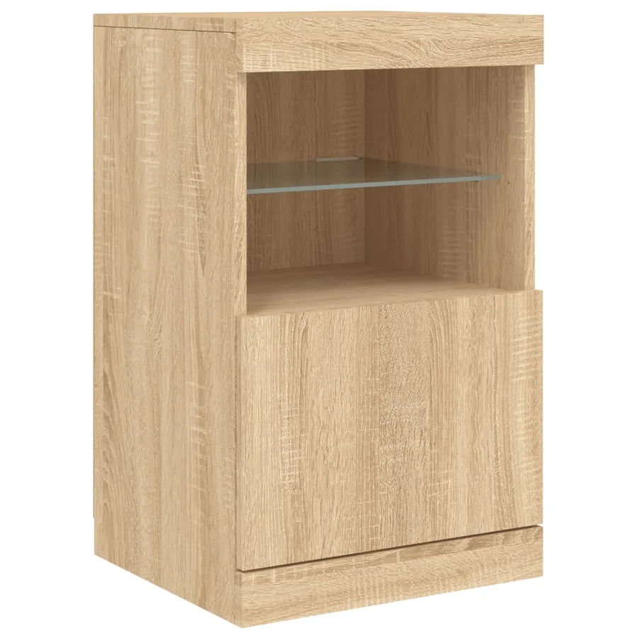 Buffet avec lumières LED chêne sonoma 41x37x67 cm - 3