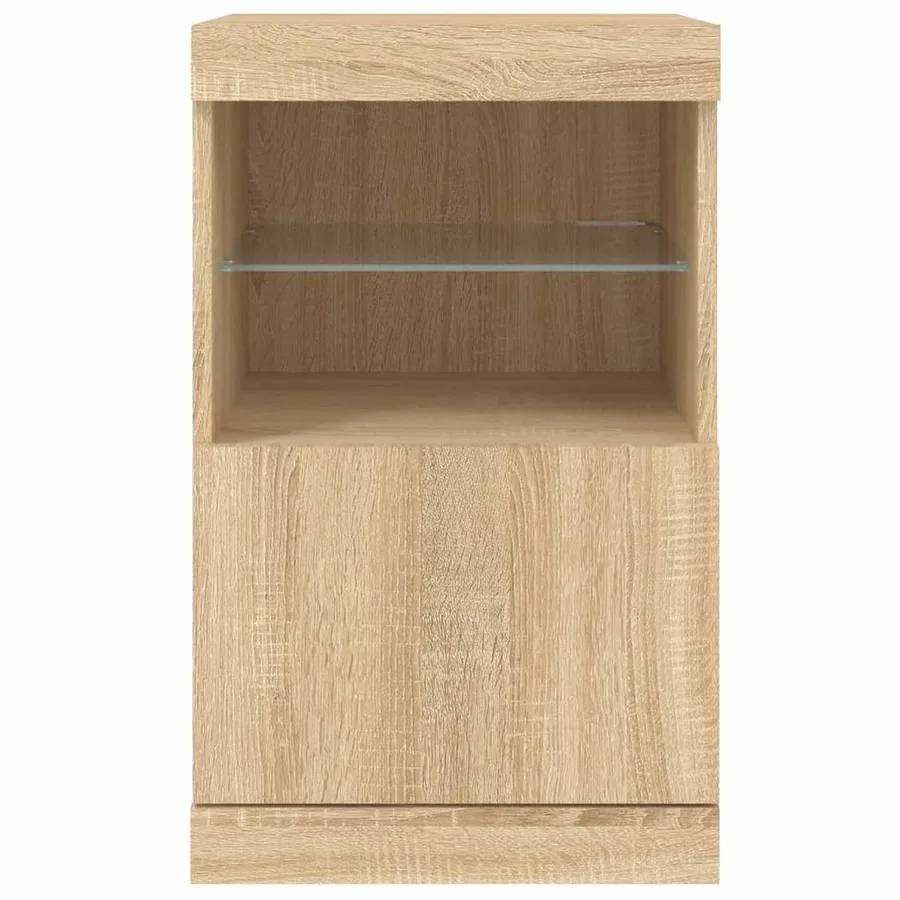 Buffet avec lumières LED chêne sonoma 41x37x67 cm - 6