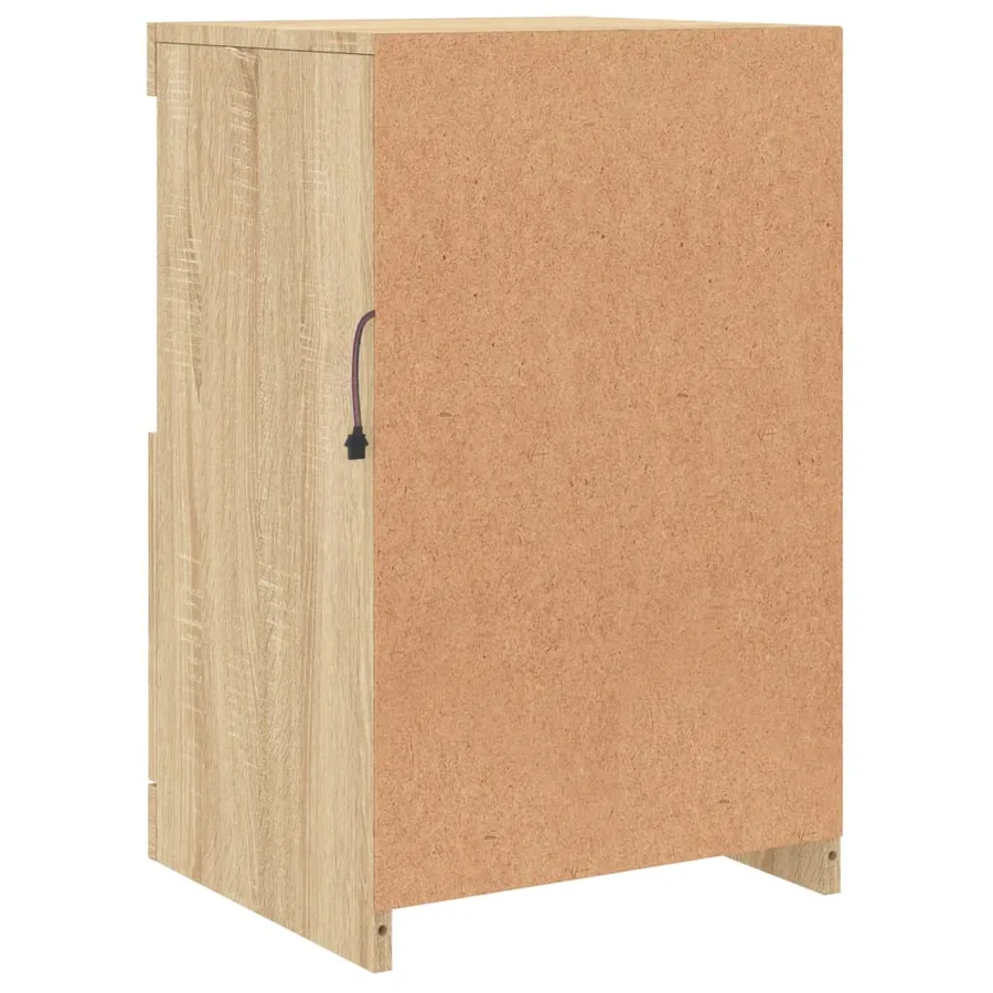 Buffet avec lumières LED chêne sonoma 41x37x67 cm - 9