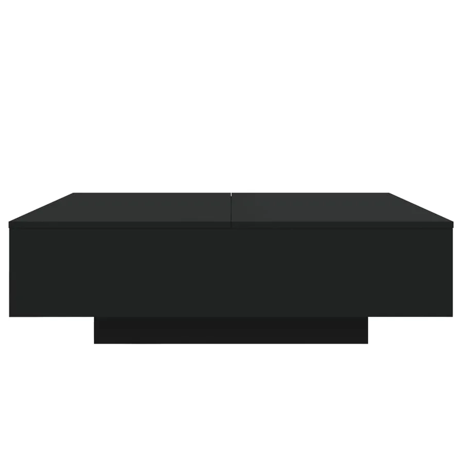 Table basse avec lumières LED noir 100x100x31 cm - 7