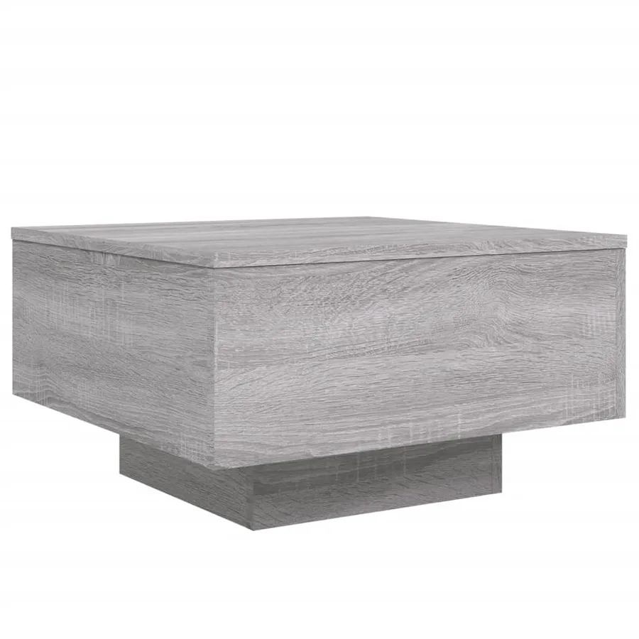 Table basse sonoma gris 55x55x31 cm bois d'ingénierie - 2