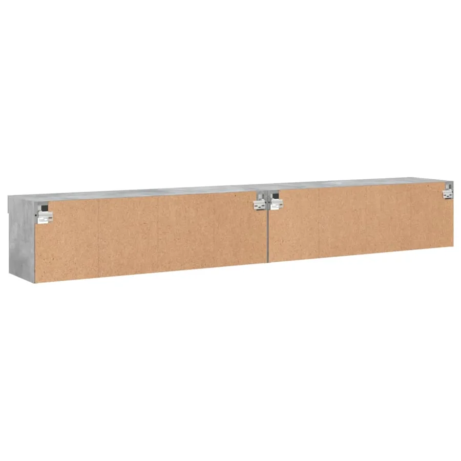 Meubles TV avec lumières LED 2 pcs gris béton 100x30x30 cm - 10