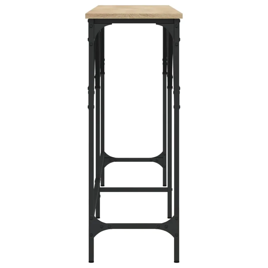 Table console chêne sonoma 180x29x75 cm bois d'ingénierie - 5