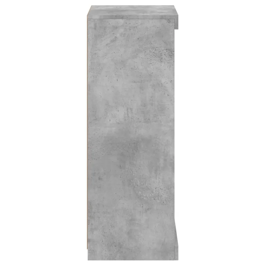 Buffet avec lumières LED gris béton 41x37x100 cm - 7