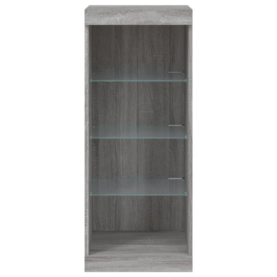 Buffet avec lumières LED sonoma gris 41x37x100 cm - 6