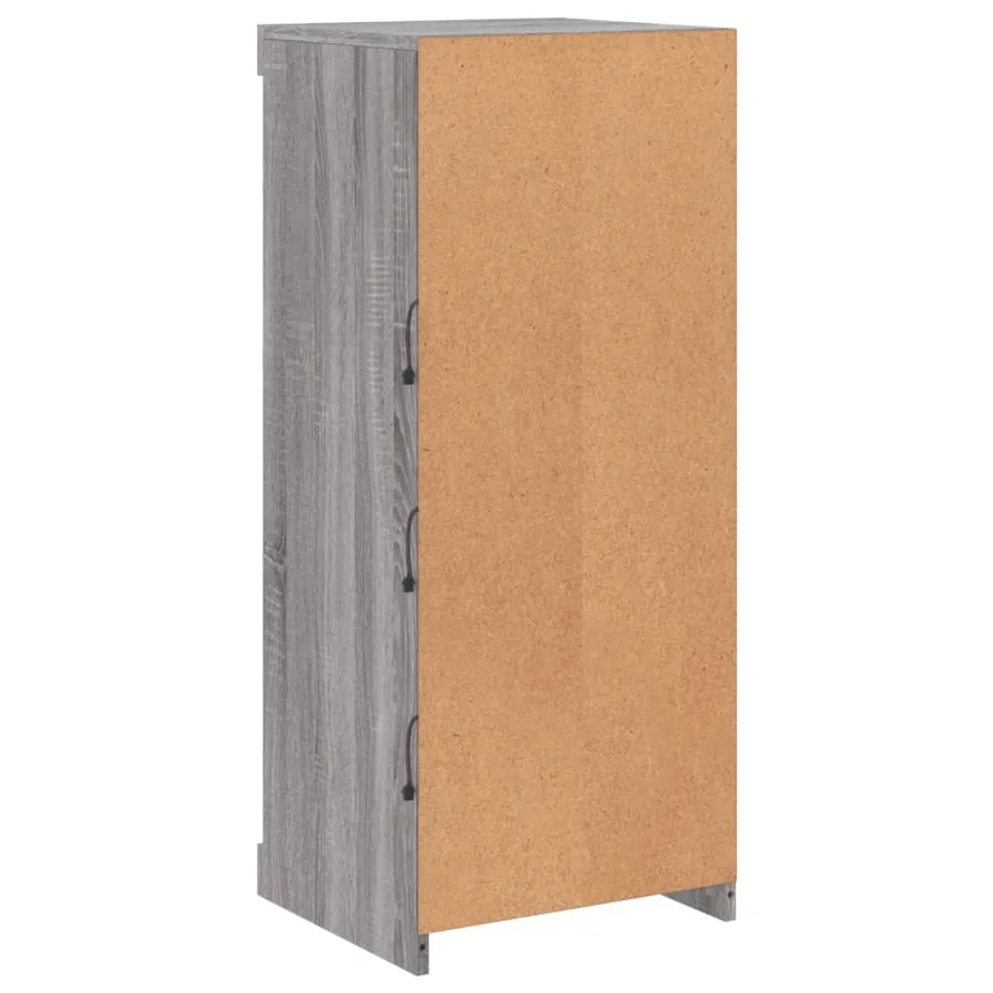 Buffet avec lumières LED sonoma gris 41x37x100 cm - 8