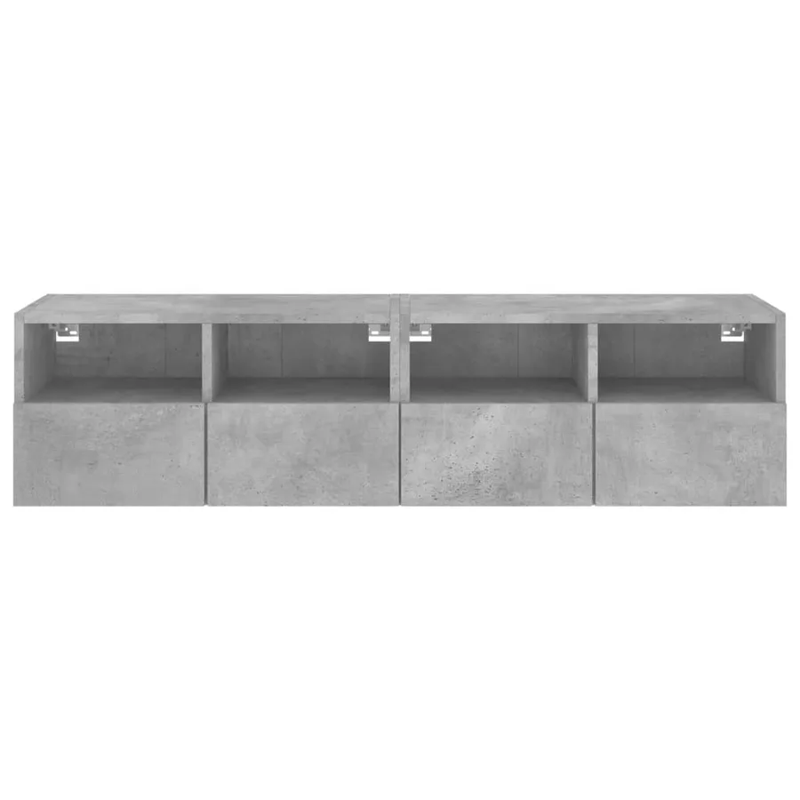 Meubles TV muraux 2 pcs gris béton 60x30x30cm bois d'ingénierie - 7