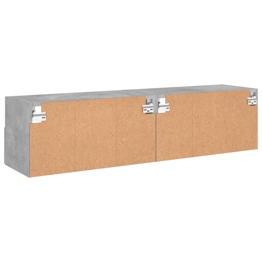 Meubles TV muraux 2 pcs gris béton 60x30x30cm bois d'ingénierie - 9