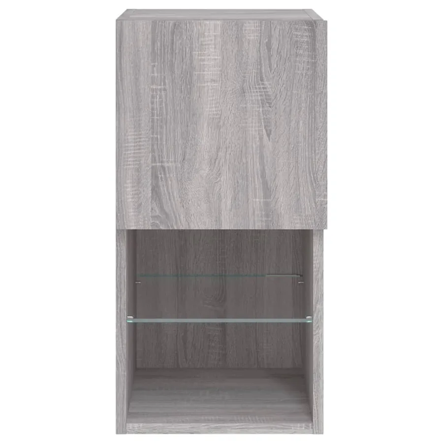 Meubles TV avec lumières LED 2 pcs sonoma gris 30,5x30x60 cm - 9