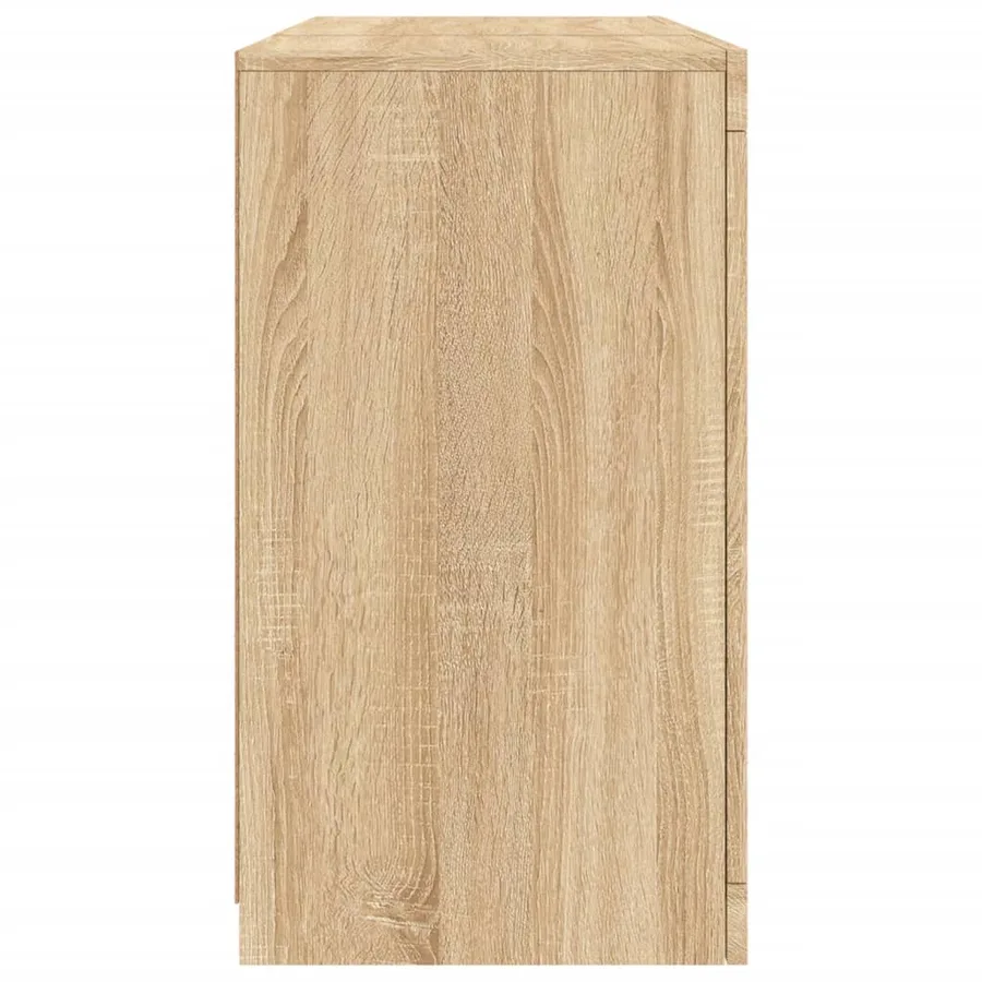 Buffet avec lumières LED chêne sonoma 123x37x67 cm - 7