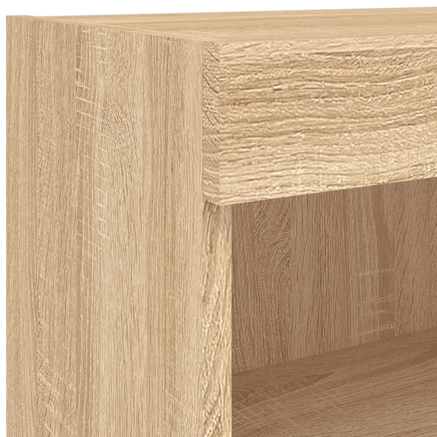 Meubles TV muraux lumières LED 2 pcs chêne sonoma 60x30x40 cm - 12