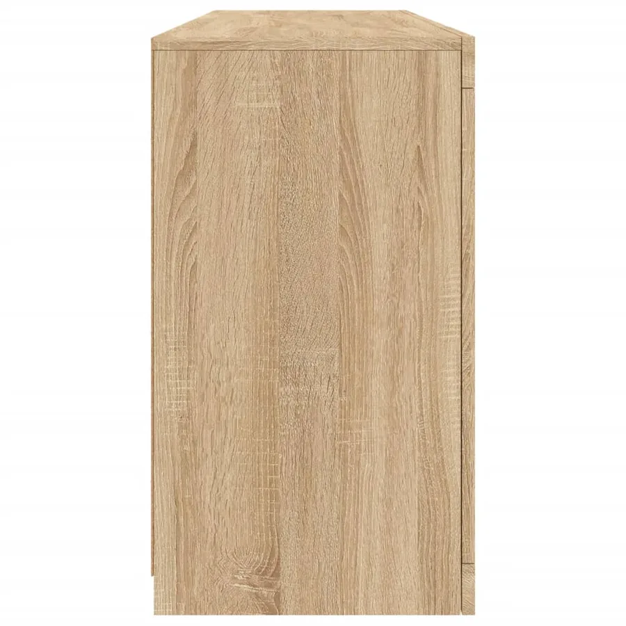 Buffet avec lumières LED chêne sonoma 163x37x67 cm - 7
